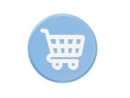 Shopping icon 3d rendering vector illustration transparent