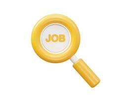 Job search icon 3d rendering illustration element vector