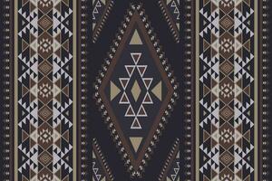 Southwest Navajo geometric stripes pattern. Ethnic southwest geometric shape seamless pattern. Ethnic Navajo geometric pattern use for textile border, carpet, area rug, runner decorative, etc. vector