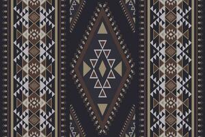 Southwest Navajo geometric stripes pattern. Ethnic southwest geometric shape seamless pattern. Ethnic Navajo geometric pattern use for textile border, carpet, area rug, runner decorative, etc. vector