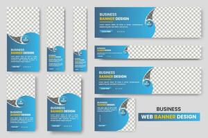 Abstract banner design web banner template Set, Horizontal header web banner, cover header background for website design, Social Media Cover ads banner, flyer  design template vector