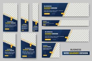 Abstract banner design web banner template Set, Horizontal header web banner, cover header background for website design, Social Media Cover ads banner, flyer  design template vector