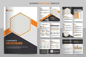 folleto modelo diseño diseño y corporativo mínimo multi página folleto modelo diseño vector