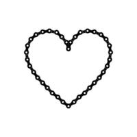 Heart Shape, Love Icon Symbol, Composed by Silhouette of the Chain of the Motor, Motorcycle, Bike, Bicycle or Machine, can use for Logo Type, Apps, Website, Art Illustration or Graphic Design Element vector