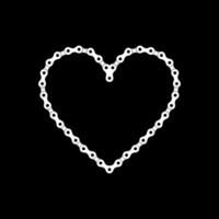Heart Shape, Love Icon Symbol, Composed by Silhouette of the Chain of the Motor, Motorcycle, Bike, Bicycle or Machine, can use for Logo Type, Apps, Website, Art Illustration or Graphic Design Element vector