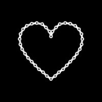 Heart Shape, Love Icon Symbol, Composed by Silhouette of the Chain of the Motor, Motorcycle, Bike, Bicycle or Machine, can use for Logo Type, Apps, Website, Art Illustration or Graphic Design Element vector