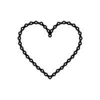 Heart Shape, Love Icon Symbol, Composed by Silhouette of the Chain of the Motor, Motorcycle, Bike, Bicycle or Machine, can use for Logo Type, Apps, Website, Art Illustration or Graphic Design Element vector
