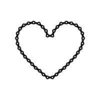 Heart Shape, Love Icon Symbol, Composed by Silhouette of the Chain of the Motor, Motorcycle, Bike, Bicycle or Machine, can use for Logo Type, Apps, Website, Art Illustration or Graphic Design Element vector