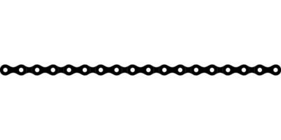 Silhouette of the Chain for Motorcycle, Bike or Bicycle, Machinery, for Art Illustration, Logo Type, Pictogram, Website or Graphic Design Element. Vector Illustration