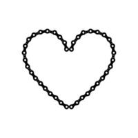 Heart Shape, Love Icon Symbol, Composed by Silhouette of the Chain of the Motor, Motorcycle, Bike, Bicycle or Machine, can use for Logo Type, Apps, Website, Art Illustration or Graphic Design Element vector