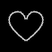 Heart Shape, Love Icon Symbol, Composed by Silhouette of the Chain of the Motor, Motorcycle, Bike, Bicycle or Machine, can use for Logo Type, Apps, Website, Art Illustration or Graphic Design Element vector