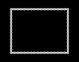 Frame for Picture or Photo Image Create from Chain of the Motorcycle, Bike, Bicycle or Machine. Vector Illustration