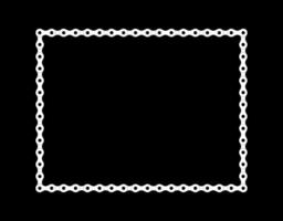 Frame for Picture or Photo Image Create from Chain of the Motorcycle, Bike, Bicycle or Machine. Vector Illustration