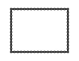 Frame for Picture or Photo Image Create from Chain of the Motorcycle, Bike, Bicycle or Machine. Vector Illustration
