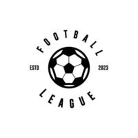 football logo or football club mark badge Football logo with vintage design vector