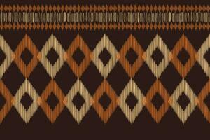 étnico ikat tela modelo geométrico estilo.africano ikat bordado marrón étnico oriental modelo marrón antecedentes. resumen,vector,ilustración.textura,papel tapiz,marco,decoración,alfombra,motivo. vector