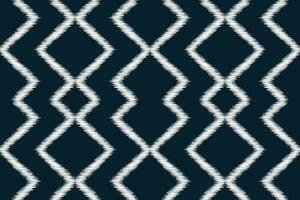 Ethnic Ikat fabric pattern geometric style.African Ikat embroidery Ethnic oriental pattern blue background. Abstract,vector,illustration.Texture,clothing,frame,decoration,carpet,motif. vector