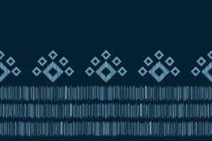 Ethnic Ikat fabric pattern geometric style.African Ikat embroidery Ethnic oriental pattern blue background. Abstract,vector,illustration.Texture,clothing,frame,decoration,carpet,motif. vector