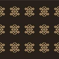 Ethnic geometric fabric pattern Cross Stitch.Ikat embroidery Ethnic oriental Pixel pattern brown background. Abstract,vector,illustration. Texture,clothing,frame,decoration,motifs,silk wallpaper. vector