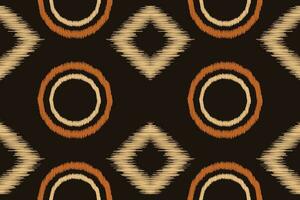 Ethnic Ikat fabric pattern geometric style.African Ikat embroidery brown Ethnic oriental pattern brown background. Abstract,vector,illustration.Texture,wallpaper,frame,decoration,carpet,motif. vector