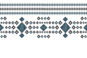 Ethnic Ikat fabric pattern geometric style.African Ikat embroidery Ethnic oriental pattern blue white background. Abstract,vector,illustration.Texture,clothing,frame,decoration,carpet,motif. vector