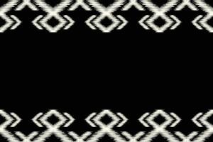 Ethnic Ikat fabric pattern geometric style.African Ikat embroidery Ethnic oriental pattern black background. Abstract,vector,illustration.Texture,clothing,frame,decoration,carpet,motif. vector