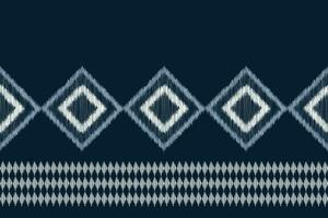 Ethnic Ikat fabric pattern geometric style.African Ikat embroidery Ethnic oriental pattern blue background. Abstract,vector,illustration.Texture,clothing,frame,decoration,carpet,motif. vector