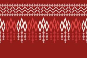 Ethnic Ikat fabric pattern geometric style.African Ikat embroidery Ethnic oriental pattern red background. Abstract,vector,illustration.Texture,clothing,frame,decoration,carpet,motif. vector