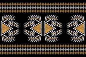 Ethnic Ikat fabric pattern geometric style.African Ikat embroidery Ethnic oriental pattern black background. Abstract,vector,illustration.Texture,clothing,frame,decoration,carpet,motif. vector