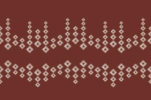 Ethnic Ikat fabric pattern geometric style.African Ikat embroidery brown Ethnic oriental pattern brown background. Abstract,vector,illustration.Texture,wallpaper,frame,decoration,carpet,motif. vector