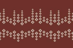 Ethnic Ikat fabric pattern geometric style.African Ikat embroidery brown Ethnic oriental pattern brown background. Abstract,vector,illustration.Texture,wallpaper,frame,decoration,carpet,motif. vector