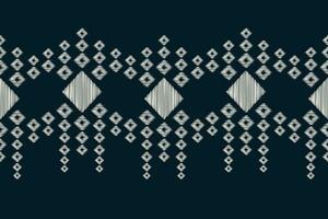 Ethnic Ikat fabric pattern geometric style.African Ikat embroidery Ethnic oriental pattern blue background. Abstract,vector,illustration.Texture,clothing,frame,decoration,carpet,motif. vector