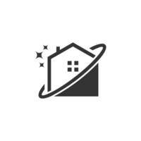 Clean house logo design vector icon with modern idea