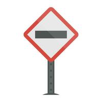 A flat vector icon of a signpost