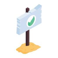 Download isometric icon of eco board vector