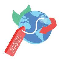 An isometric icon of global environment vector