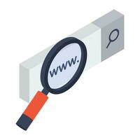 Flat icon of search bar vector