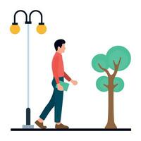 flat icon of person performing different task vector