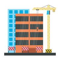 A building which is in , commercial construction vector
