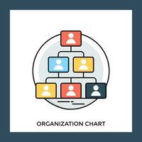 Hierarchy of an employee chart where each member is leading others, commemorating organization chart concept vector