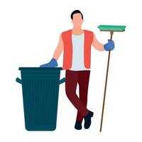 flat icon of person performing different task vector