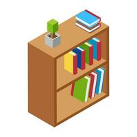 Flat icon design of library icon vector