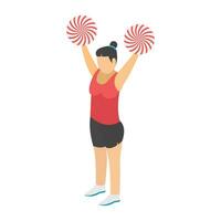 flat icon of person performing different task vector