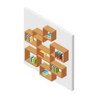 Flat icon design of library icon vector