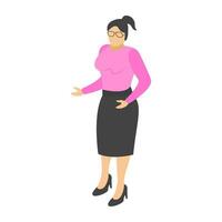 flat icon of person performing different task vector