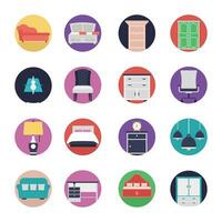 Furniture Flat Vector Icons