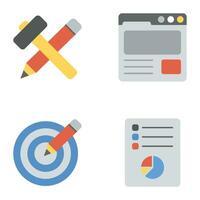 SEO and Web Optimization Icons Set vector