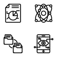 Flat Design Icons of Data Management vector