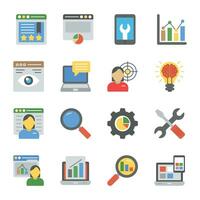 SEO and Web Optimization Icons vector