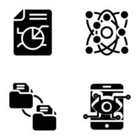 Flat Design Icons of Data Management vector